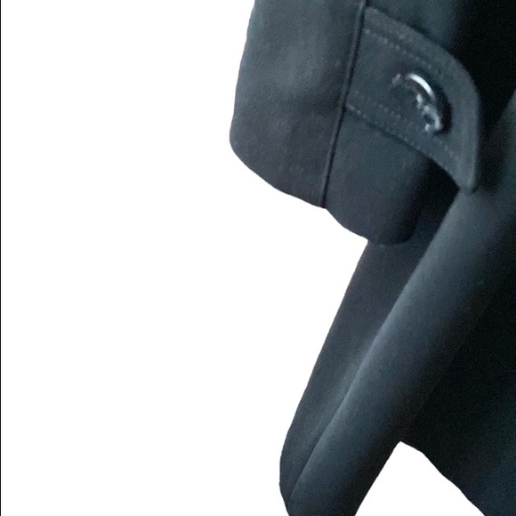 Gallery Petites Black Balmacaan Coat Jacket Sz PL - Picture 3 of 8